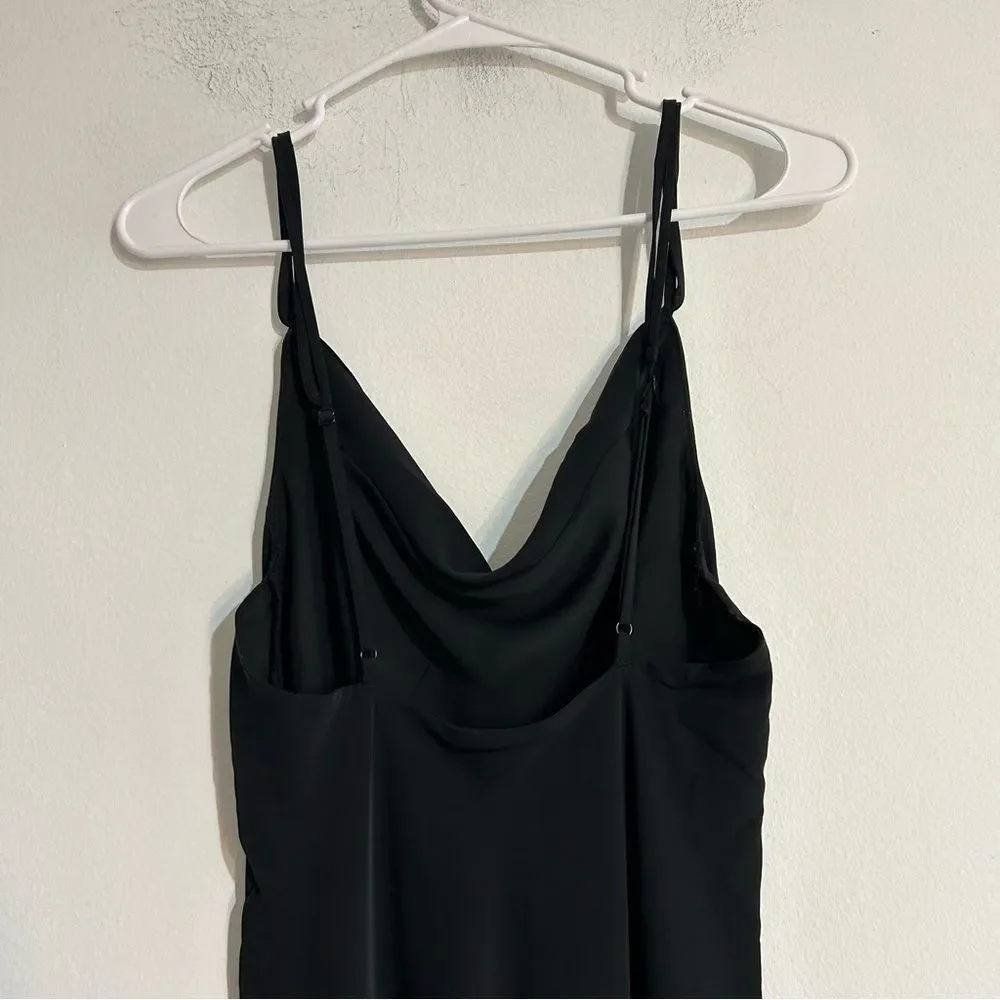 Abercrombie & Fitch Bias Cut Mermaid Slip Maxi Dress Black Size Small